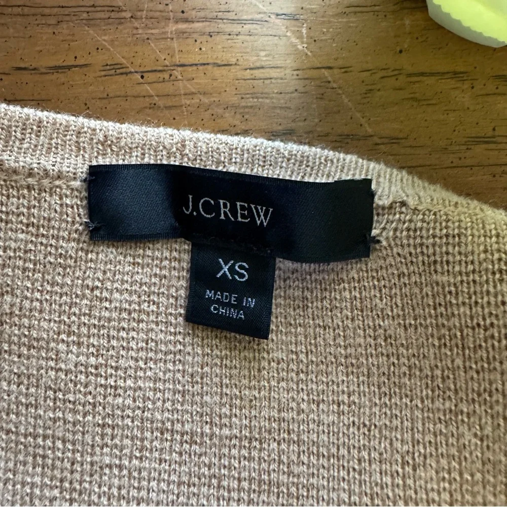 J. Crew Juliette Collarless Light Academia Preppy Sweater Merino Wool Blazer
